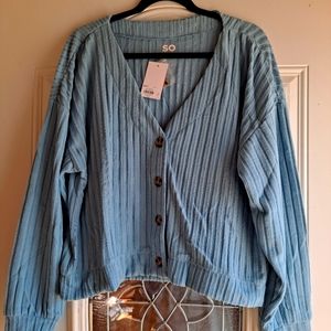 Juniors cropped cardigan NWT